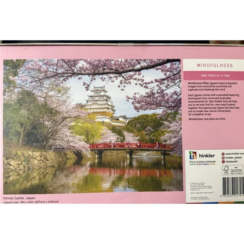 Hinkler Mindfulness One Piece At A Time 500 Pc Jigsaw Puzzle Europe